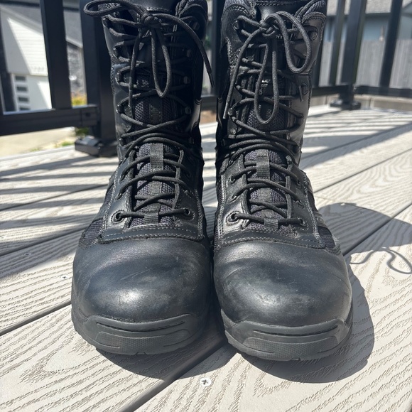 Thorogood Deuce Tactical Boots Men's Sz 14 W Black Z-Trak 8" Waterproof Side Zip - Picture 11 of 13